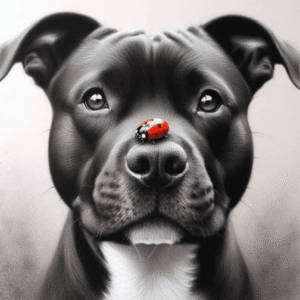 Puppy with Ladybug