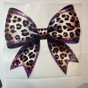 Purple Cheetah Bow